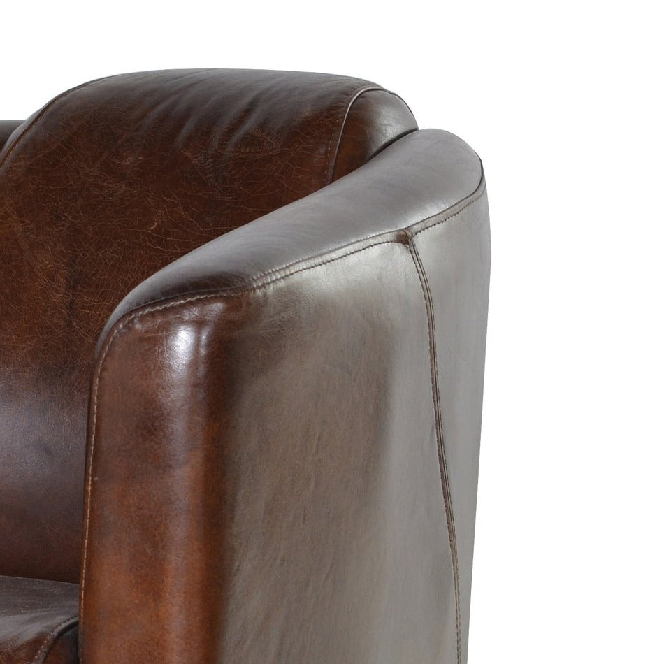 Marlborough Brown Leather Armchair